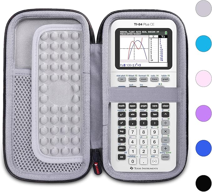 Hard Case Compatible with Texas Instruments TI-84 Plus CE/TI-84 Plus/TI-Nspire CX II CAS/TI-Nspire CX II/TI-83 Plus/TI-85 /TI-86 /TI30xs /TI36X Pro/TI 34 Color Graphing Calculator by XANAD