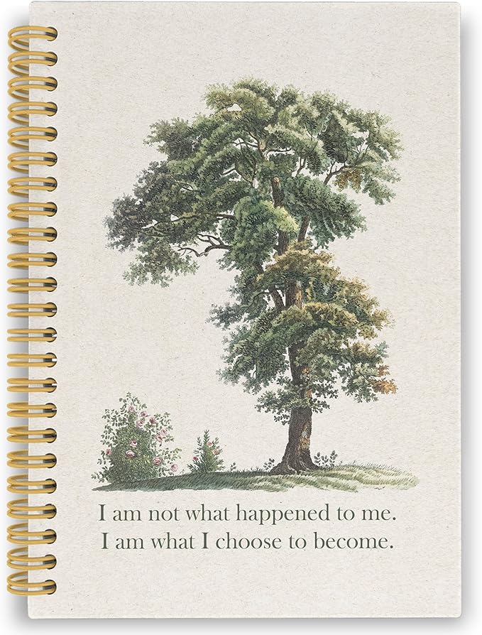 Mental Health Spiral Notebook, Therapy Journaling Notebooks for Note Taking, Vintage Tree Nature Hardcover Journals for Women 160 Pages 5.5x8.3 Inch, Inspirational Gifts for Women