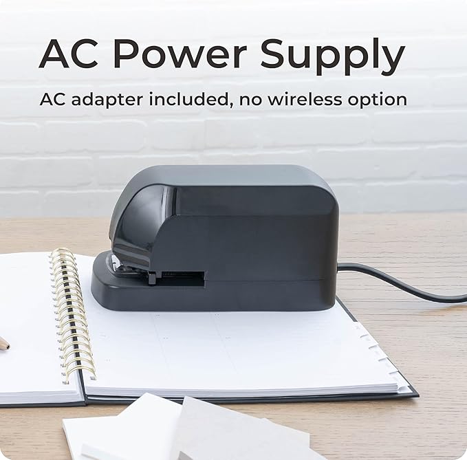 Heavy Duty Electric Stapler - Heavy Pro, 45 Sheet Capacity, Quiet Operation, Jam-Free and Easy Reload - AC Adapter