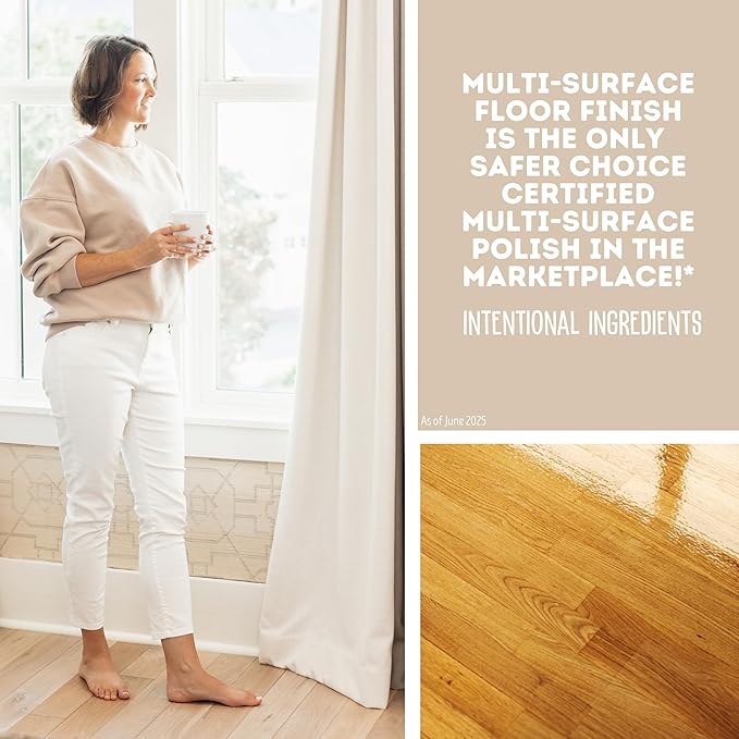 Quick Shine Multi-Surface Floor Finish-Polish 64oz-2pk | Safer Choice, No PFAS, pH Neutral Clean Shine Technology | Squirt & Spread | For Wood, Laminate, LVP, LVT, Tile & Stone | Made in USA