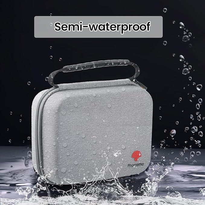 Phomemo EVA Hard Case for Label Maker Printer M110/M120/M150/M220/M250/M100/M221, TP31 Tattoo Stencil Printers - Holder for Label Machines with Tape, with Mesh Pocket for Accessories (Case Only)