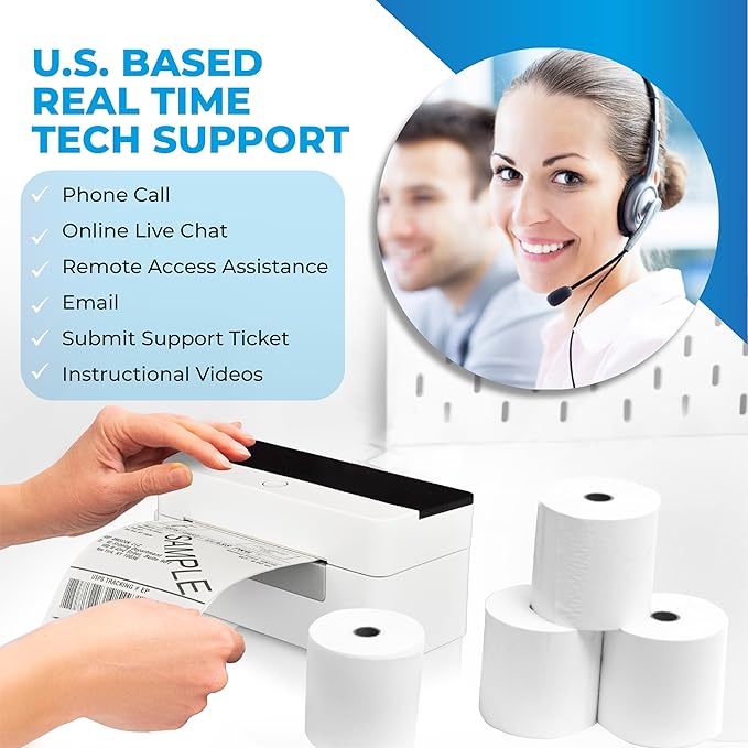 Arkscan 2054N-WF Mini WiFi Wireless Shipping Label Printer for iPhone Windows Mac Chromebook Android Support Amazon Ebay Paypal Shopify Shipstation UPS USPS FedEx Fanfold Direct Label