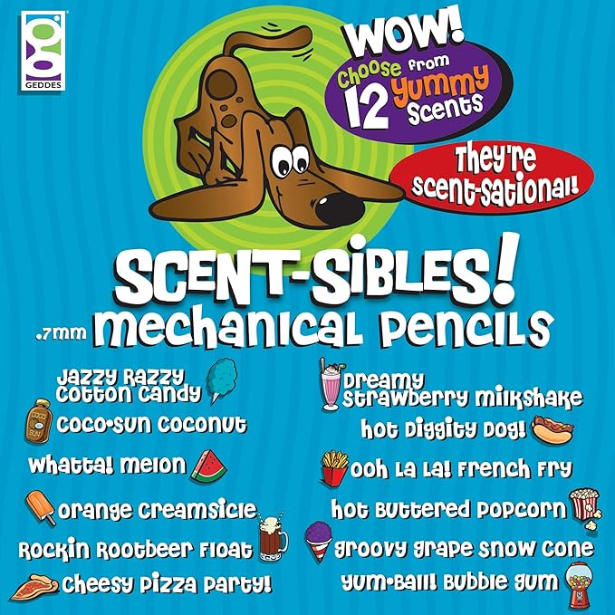 Raymond Geddes Scent-Sibles Mechanical Pencils (Pack of 96)