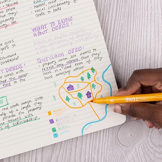 Tombow TwinTone Marker Set, 6-Pack Pastel. Double-Sided Markers Perfect for Planners, Journals, Doodling, and More!