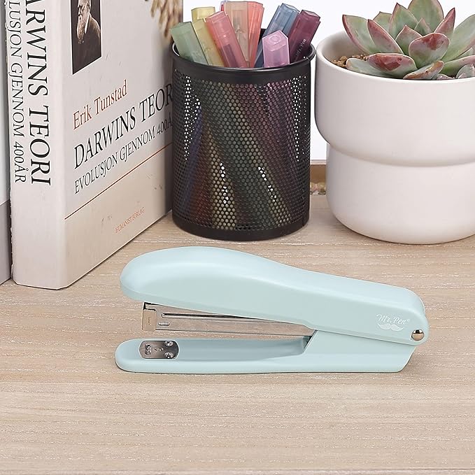 Mr. Pen- Staplers for Desk, 2 Pack with 200 Staples, 20 Sheet Capacity, Green, Office Stapler, Desk Stapler, Stapler with Staples, Stapler Set