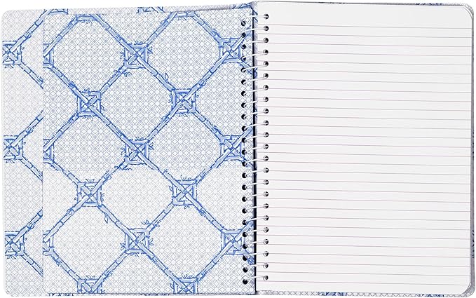 Lilly Pulitzer Concealed Spiral Mini Notebook, 6 x 8.25 Small Journal with 160 College Rules Pages, Make Lemonade