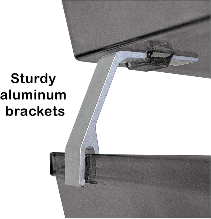Acrimet Facility 2 Tier Letter Tray, Front Load, Letter Size/A4, Desktop File Organizer, Plastic (Clear Smoke Color)