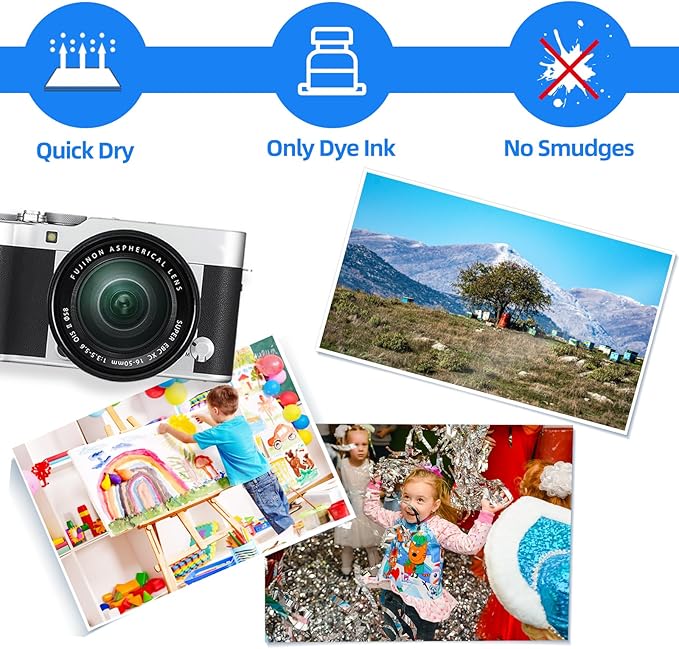 Uinkit 120sheets Thin Glossy Paper 8.5x14 Inches Legal Size 135gsm 37lb Inkjet Single Side DIY Chip Bags Printer Paper for Picture Brochure Flyer Compatible with Inkjet Printer Use DYE INK