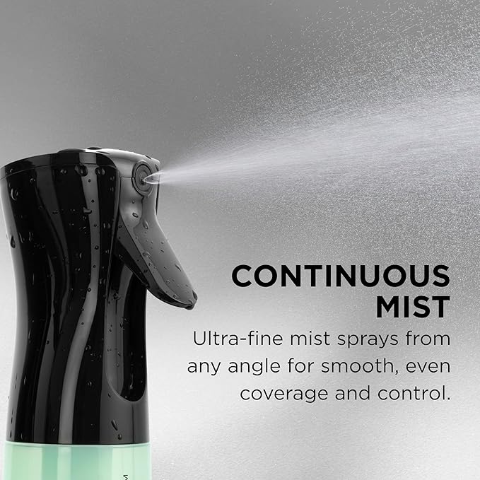 Style Factor Edge Booster Mist Spray Bottle for Hair (10.1oz/300ml) - Continuous Ultra Fine Mist Sprayer – For Hairstyling, Salons, Cleaning, Plants, Essential Oil & More - Red