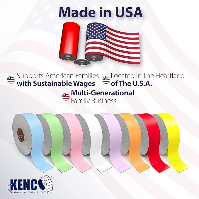 Kenco Printable Pet Collars Compatible with Various Printers and Software (Yellow) - 1" x 1000" - 6" Increments - PetDetect Compatible - 1000 Labels per Roll