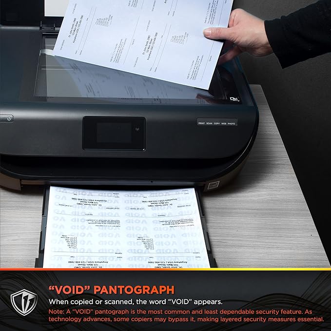 DocuGard Standard Blue/Canary 2-Part Medical Security Paper - CMS Approved for Prescription Printing & Fraud Prevention - 6 Security Features - Laser & Inkjet Printer Compatible - 250 Sheets (04544)