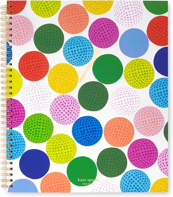 Kate Spade New York Large College Ruled Notebook, 11" x 9.5" Spiral Notebook with 160 Pages
