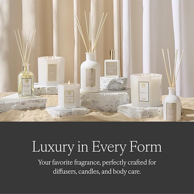 Antica Farmacista Home Ambiance Diffuser - Long-Lasting Reed Scent Diffuser - Luxury Room Freshener Gift - Warm White, 3.4 fl oz