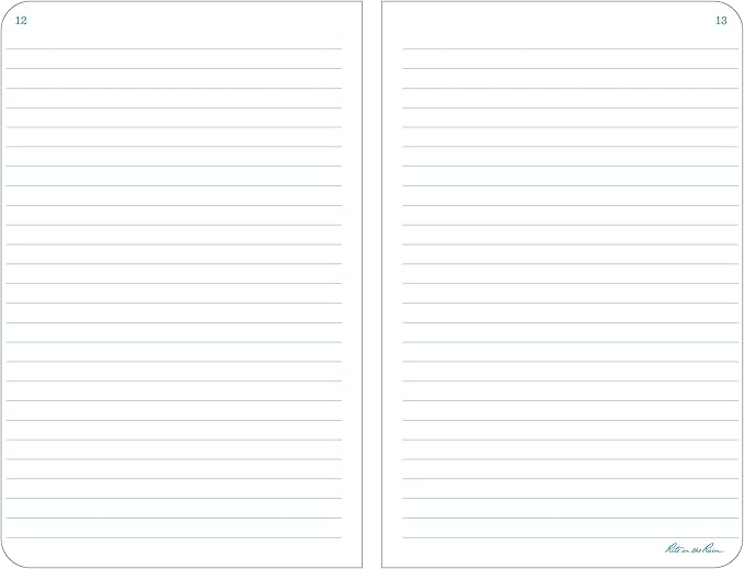 Rite in the Rain Weatherproof Hard Cover Notebook, 4.75" x 7.5", Yellow Cover, Journal Pattern (No. 390F)