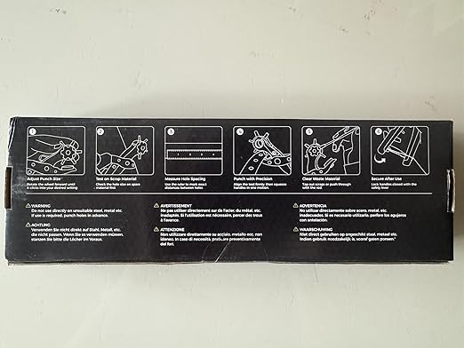 Professional Leather Hole Punch Plier - Tonmifr Heavy Duty 6 Sizes Belt & Watch Band Hole Puncher Tool, Leather Craft Tool for Belts, Handbags, Straps, Cardboard, Precision Ground Punches with Non-Sli