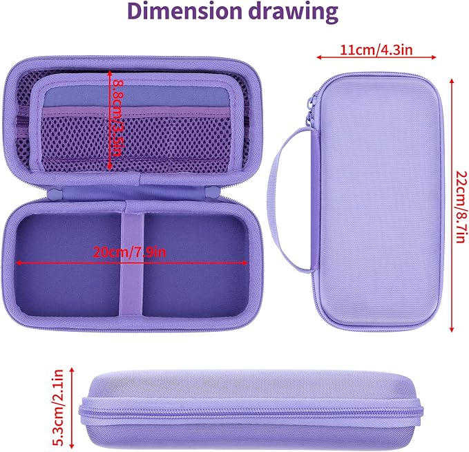Storage Case Compatible with Texas Ti-84 Plus CE/TI-84 Plus/TI-Nspire CX II CAS/TI-Nspire CX II/TI-83 Plus/TI-89 Titanium/TI-85/TI-86 Calculator (Lilac)