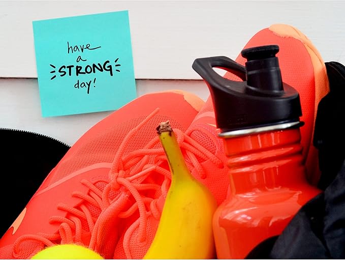 Post-it Super Sticky Notes, 5 Sticky Note Pads, 3 x 3 in., School Supplies, Office Products, Sticky Notes for Vertical Surfaces, Monitors, Walls and Windows, Washed Denim