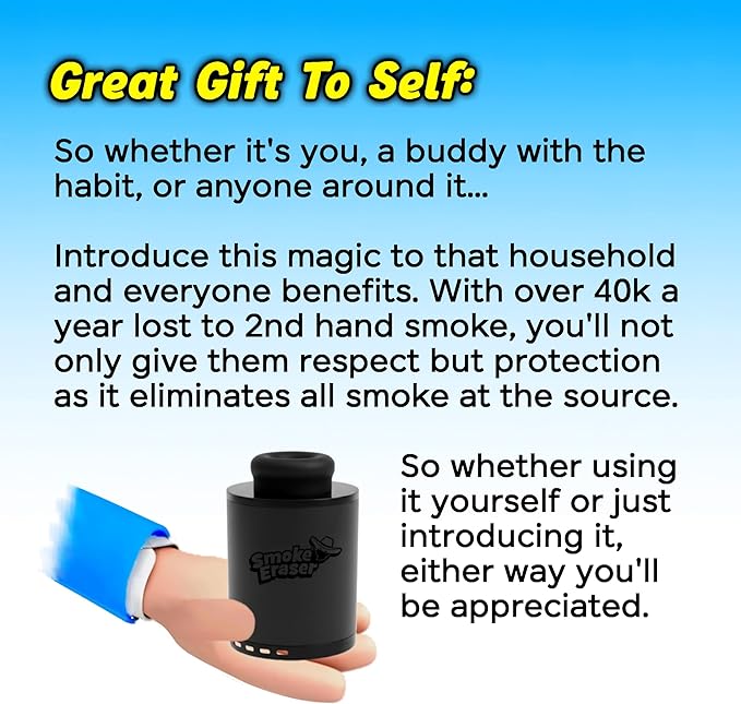SmokeEraser + Dock | Combo Outlasts All as Dock Reverses Clogs & Increases Lifespans |Whether For You or a Smoke Buddy, All Nearby Benefit Too
