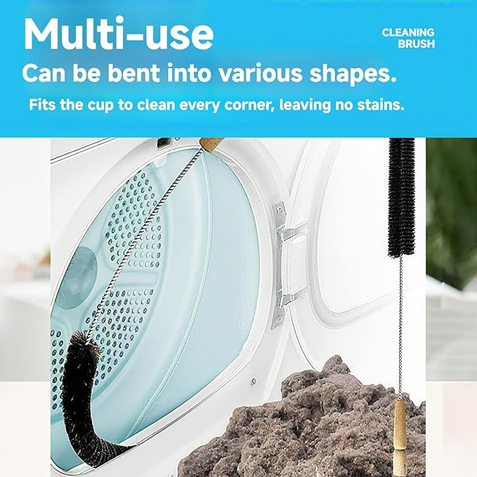 Ecolimpia 8 Pack Washing Machine Cleaner Brush, Dryer Cleaning Brush, Crevice Cleaning Brush for Bathroom, Shower, Kitchen, Cup,Tile, Tub, Sink-Ideal and Aractical Household Cleaning Tool Set
