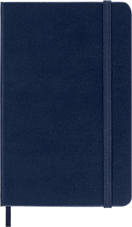Moleskine Classic Notebook, Hard Cover, Pocket (3.5" x 5.5") Ruled/Lined, Sapphire Blue, 192 Pages