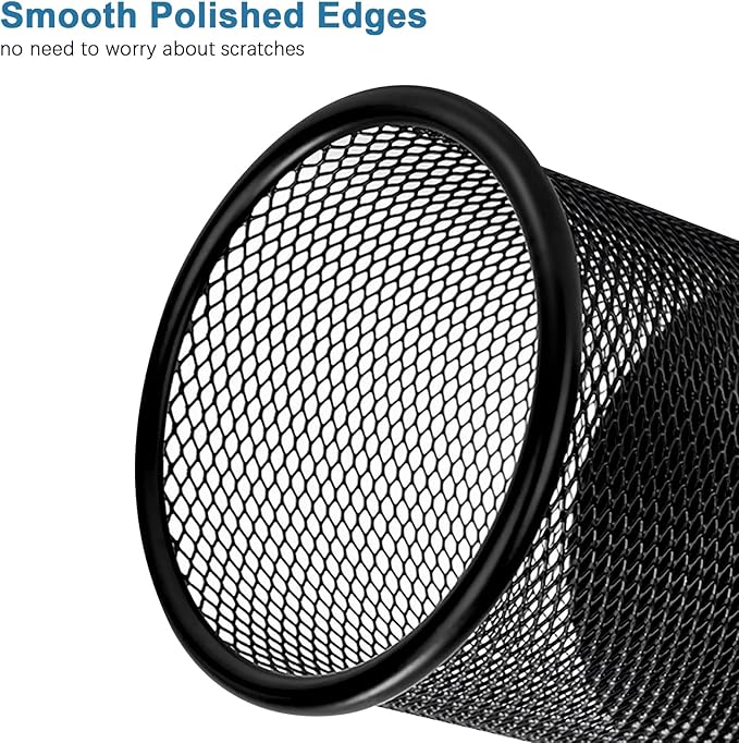 Marte Vanci Mesh Pencil Holder Pen Holder for Desk Metal Pencil Cup Holder Desktop Pencil Marker Brush Organizer for Home Office Multicolor 4 Packs