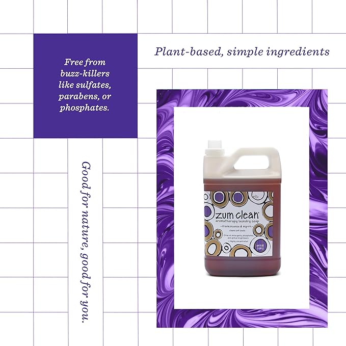 Indigo Wild Zum Clean Laundry Soap - Plant-Based Liquid Laundry Soap - Contains Baking Soda, Essential Oils & Saponified Coconut Oil - Frankincense & Myrrh Scent - 64 fl oz (2 Pack)
