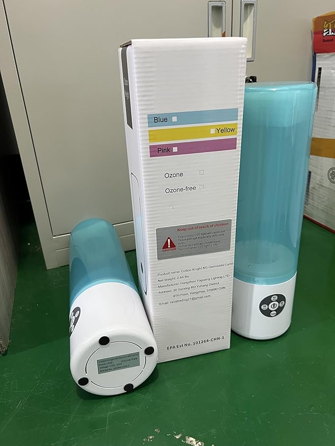 UV Light Sanitizer, 55w 254nm UVC Lamp for Room Surface Disinfection, Kills Bacteria Molds Dust Mites up to 750 sqft, Home/School/Hotel/Travel, 1Y Warranty (Blue with Ozone)