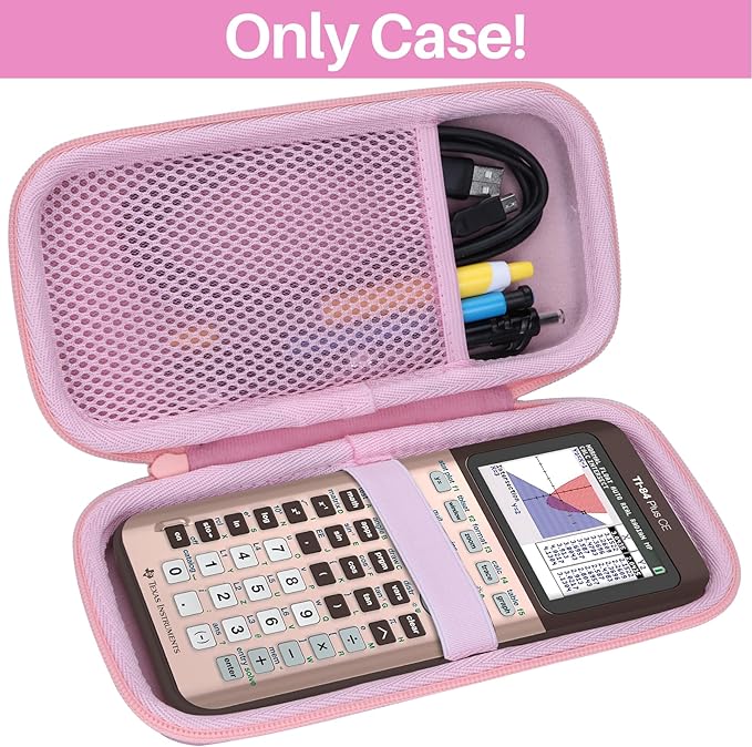 Hard Case Compatible with Texas Instruments TI-84 Plus CE/TI-84 Plus/TI-Nspire CX II CAS/TI-Nspire CX II/TI-83 Plus/TI-89 Titanium/TI-85 / TI-86 Color Graphing Calculator (Rose Gold)
