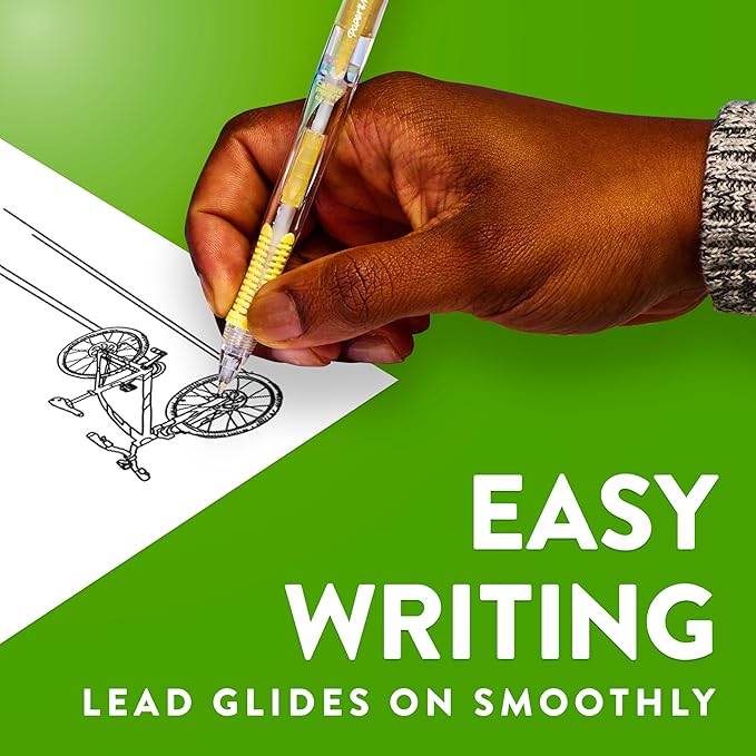 Paper Mate Clearpoint Mechanical Pencils, 0.7mm HB #2 Pencils, Assorted Barrel Colors, 6 Count - For Teacher, Office, School Supplies, Drawing, Drafting