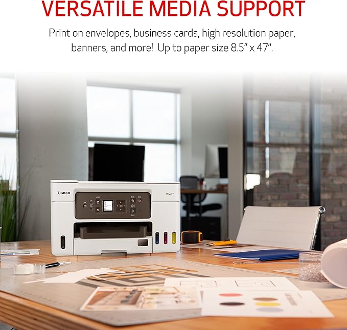 Canon Megatank GX3020 All-in-One Wireless Supertank Printer with Print, Copy, and Scan | Easy Setup, Mobile Printing and 1.35" Monochrome LCD Screen