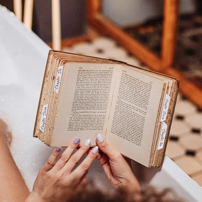 Zonon 200 Pieces Tabs 2 Inch Sticky Index Tabs, Writable and Repositionable File Labels Flags White Page Pop up Markers Labels for Reading Notes, Books and Classify Files