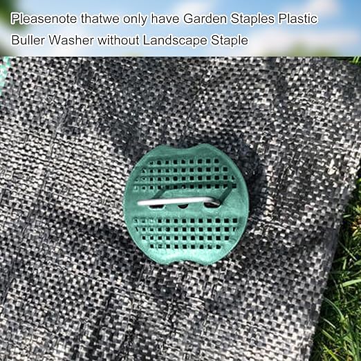 300 Pcs Landscape Staple Gasket Garden Landscape Staples Washer Pad Yard Pins Pad for Outdoor Weed Barrier Fabric Yard Tent (Green)