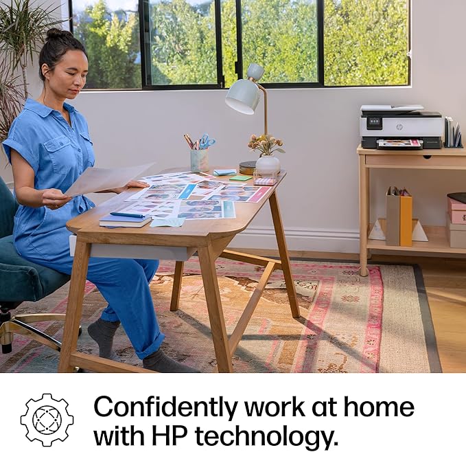 HP OfficeJet Pro 8125e Wireless All-in-One Color Inkjet Printer, Print, scan, Copy, ADF, Duplex Printing Best-for-Home Office, 3 Month Instant Ink Trial Included, AI-Enabled (405T6A)