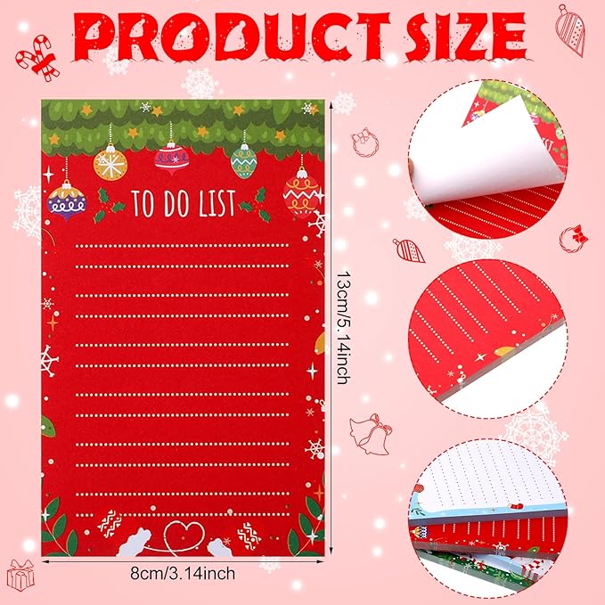 300 Sheets to Do List Notepad Daily Checklist Sticky Notes Cute Undated Memo Pad Color Block to Do Note Pad Weekly Plan Agenda and Organizer Planners for College(Snowman Style,3.14 x 5.11 Inch)