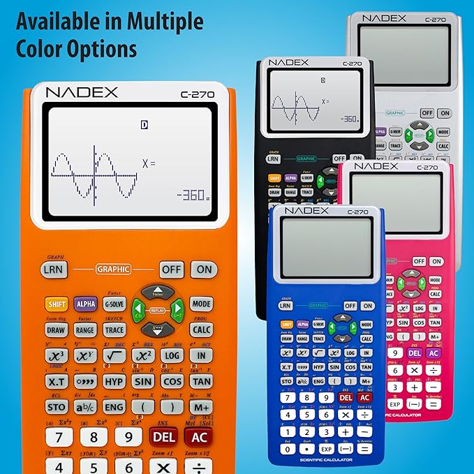 Scientific Calculator with Graph Functions for College and High School Students, Engineering, Advanced Mathematics, Calculus, Algebra, Geometery, Trigonometry, Statistics, Physics, Chemistry, Orange
