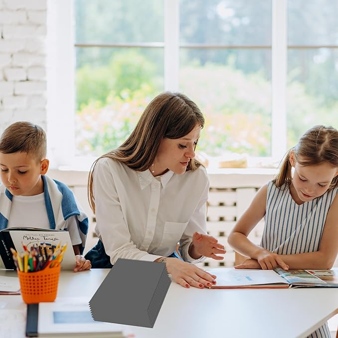 Zzrywuty File Folders with Pockets Letter Size, 25-Pack Paper Folders with Card Slot, Two Pocket Folders for School Students, Businessmen, Home and Office Workers (Grey)