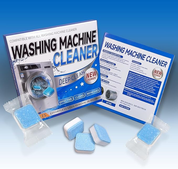 Luvoar Washing Machine Cleaner Tablets - Deep Cleans & Descaler for Front Load and Top Load Washers, HE Compatible, 24 Pack