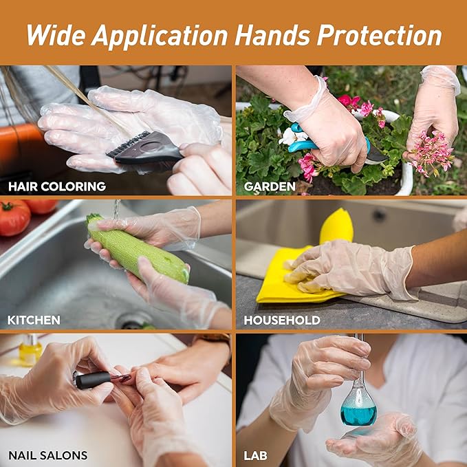 MedPride General Purpose Powder-Free Vinyl Gloves, Small, 100 Count (Pack of 1)