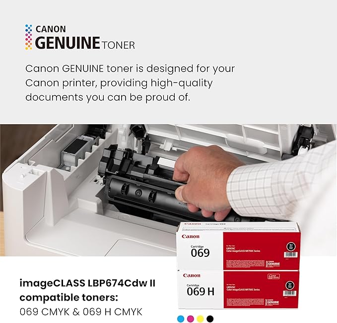 Canon Color imageCLASS LBP674Cdw II - Wireless, Duplex, Laser Printer with 3 Year Limited Warranty, 35 PPM