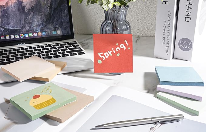 (18 Pads) Pop Up Sticky Notes 3x3 Refills, Vintage Color, Strong Adhesive Memo Pad Bulk, Suitable for Home, Office, School, Clean Removal