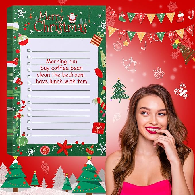 300 Sheets to Do List Notepad Daily Checklist Sticky Notes Cute Undated Memo Pad Color Block to Do Note Pad Weekly Plan Agenda and Organizer Planners for College(Snowman Style,3.14 x 5.11 Inch)