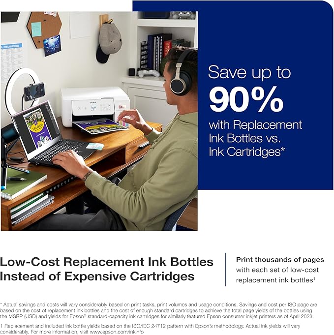 Epson EcoTank ET-2800 Wireless Color All-in-One Cartridge-Free Supertank Printer & EcoTank ET-4800 Wireless All-in-One Cartridge-Free Supertank Printer