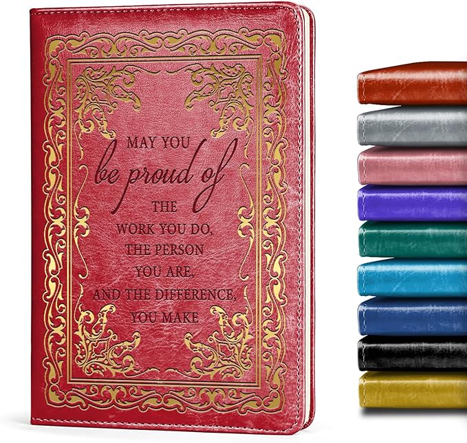 LBWCER Thank You gift May you be proud of the work you do, for Volunteer Staff Coach Nurse Teacher Social Worker Notebook Gift Thank You Gift Travel Journal (May red)