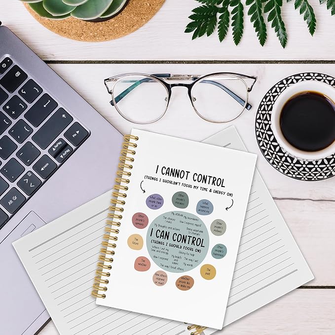 XPH Mental Health Spiral Notebook, Psychology Gifts Journaling Notebook for Note Taking, Therapist Hardcover Journals for Therapy Office 160 Pages 5.5 x 8.3 Inch, Mental Health Gifts for Women Men