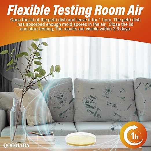 Mold Test Kit for Home Air Quality 30PCS - Mold Toxicity Test for HVAC, at Home Mold Test Kit, Mold Detector for Home Air Quality - Black Mold Testing Kit Air with Guide and Lab Support