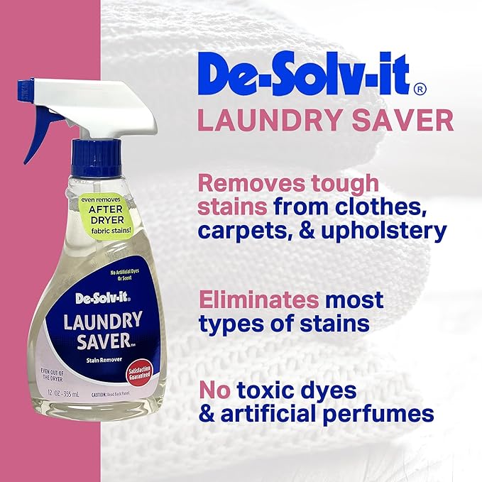 Orange-Sol De-Solv-It Laundry Saver, Instant Stain Remover for Laundry, Hair & Skin-Safe, 12-Ounce