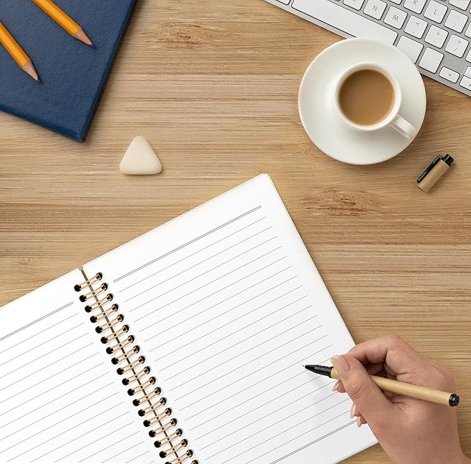 JWVK Elegant Flower Spiral Notebook, Rustic Cottagecore Floral Botanical Notebooks for Note Taking, Floral Aesthetic Journal for Women, Girly Office Supplies, 5.5x8.3 Inch