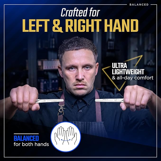 Fagaci Hair Thinning Scissors 5.5" with 440C Steel, Extreme Sharpness & Precise Cuts Texturizing Shears, Barber Thinning Shears, Hair Cutting for Women & Men, Slim Blades Texturizing Scissors