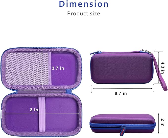 Calculator Case Compatible with Texas Instruments TI-84 Plus CE/TI-84 Plus/TI-Nspire CX II CAS/TI-Nspire CX II/TI-83 Plus/TI-89 Titanium/TI-85 / TI-93 Color Graphing Calculator by XANAD (Purple)