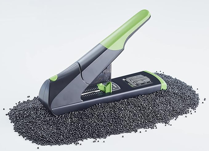 Novus B50 re+New Heavy Duty Stapler, 140 Sheet Capacity, Made of 81% Recycled Plastic, German Engineered, Adjustable Guide, 25 Yr. Warranty, Black (023-0065)